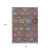 8' X 10' Purple Gold And Pink Damask Washable Indoor Outdoor Area Rug