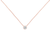 AGS Certified 10 Karat White Gold 1/3 Carat Total Weight Bezel Set Round Diamond Solitaire 16-18" Adjustable Pendant Necklace 