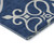 5' X 8' Navy Blue Ivory And Gray Floral Medallion Washable Area Rug With UV Protection