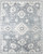 8' X 10' Blue Floral Distressed Area Rug