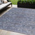 5' X 8' Blue And Brown Ikat Washable Indoor Outdoor Area Rug
