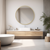30" Gold Aluminum Round Framed Accent Mirror