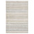 8' X 11' Beige And Navy Blue Striped Area Rug