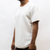 QUILTED SCALLOP TEE- WHITE