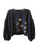 Hacci Top With Butterfly Graphic, High/Low Hem And Faux Side Ties