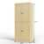 32" Yellow Solid Wood Free Standing Four Door Linen Cabinet