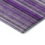 8' Purple And Ivory Striped Washable Round Rug With UV Protection
