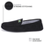 Roxoni Mens Slippers, Suede Moccasin Slipper with Memory Foam