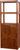 12" Brown Solid Wood Double Door Bathroom Cabinet