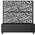 Set of Two Black Botanical Galvanized Metal Rectangular Planter Box