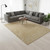 8' X 11' Gold And Beige Geometric Berber Washable Area Rug With UV Protection