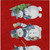 8' X 10' Red Denim Blue And Ivory Snowmen Washable Indoor Outdoor Area Rug