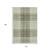 10' X 14' Artichoke Green And Ivory Plaid Washable Area Rug With UV Protection