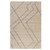 2' X 3' Beige And Blue Jute Abstract Hand Woven Area Rug