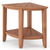18" X 16" Brown Teak Corner Rectangular Shower Bench With Shelf