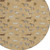 8' Gold And Beige Round Horse Washable Indoor Outdoor Area Rug