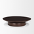 16" Brown Solid Wood Hand Finished Round Vanity Tray
