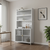 Stainless Steel Textured Door Dining Hutch With Two Doors