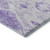 8' Purple And Ivory Moroccan Washable Round Rug With UV Protection