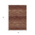 3' X 5' Rust And Copper Ogee Washable Indoor Outdoor Area Rug
