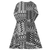 Black and White Print Midi Dress