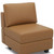 26" Brown Faux Leather Lounge Chair With Storage