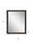 33" Dark Brown Framed Accent Mirror