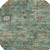 8' Blue And Teal Blue Round Abstract Washable Indoor Outdoor Area Rug
