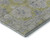 10' X 14' Artichoke Green And Blue Oriental Washable Area Rug With UV Protection