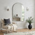 36" Silver Aluminum And Metal Arch Framed Full Length Hanging Mirror