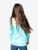Mineral Wash Tie Front Top With Criss Cross Back