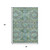 3' X 5' Green And Pale Aqua Moroccan Washable Indoor Outdoor Area Rug