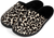 Roxoni Women's Gorgeous Comfort Clog Slipper with Pretty Leapord Print Inner