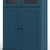72" Teal Blue Solid Wood Four Door Two Drawer Pantry Or Storage Closet