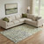 8' X 10' Olive Green And Gray Abstract Washable Area Rug With UV Protection