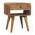 22" Brown Solid Wood Two Drawer Nightstand