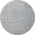 8' Silver And Gray Oriental Washable Round Rug With UV Protection