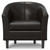 30" Brown and Dark Brown Leather Arm Chair