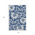 10' X 14' Navy Blue And Ivory Floral Washable Area Rug With UV Protection