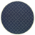 8' X 8' Blue and Ivory Round Geometric Stain Resistant Indoor Outdoor Area Rug