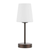 13" Antiqued Bronze USB Table Lamp With Empire Shade