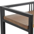 47" Brown Distressed Metal and Wood Four Tier Etagere Bookcase