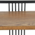 47" Brown Distressed Metal and Wood Four Tier Etagere Bookcase