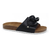 Yoki GIAN-08 Women's Flat Cork Sandal With Upper Buckle