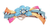 Multi-color Ribbon & Swarovski Crystal Barrette 