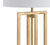 20" White Novelty Table Lamp With Globe Shade