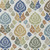 8' X 10' Ivory And Gold Damask Washable Indoor Outdoor Area Rug