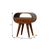 21" Chestnut Solid Wood Oval One Drawer Nightstand