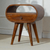 21" Chestnut Solid Wood Oval One Drawer Nightstand