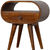 21" Chestnut Solid Wood Oval One Drawer Nightstand